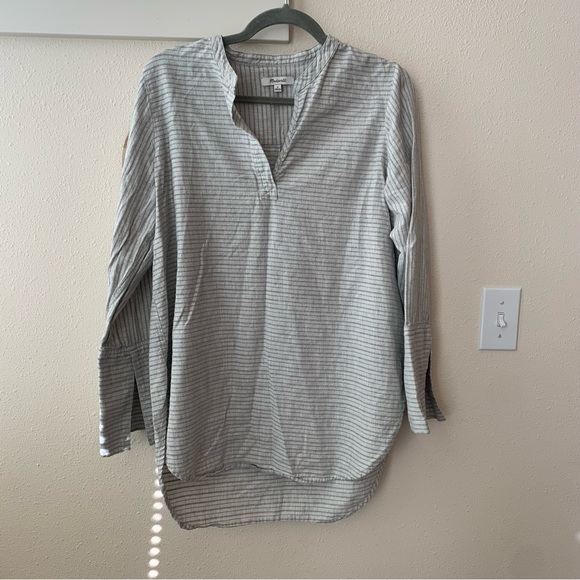 Madewell tunic loose fit shirt stripe size M - Picture 1 of 3